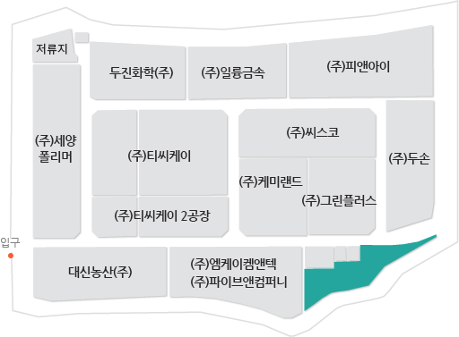 개정산업단지 입주 현황도