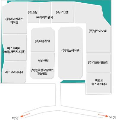 덕산산업단지 입주 현황도